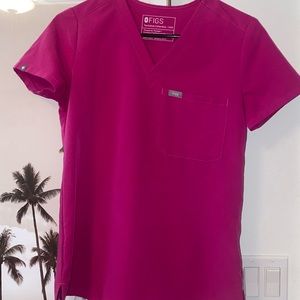 Womens FIGS scrub set- Raspberry sorbet color